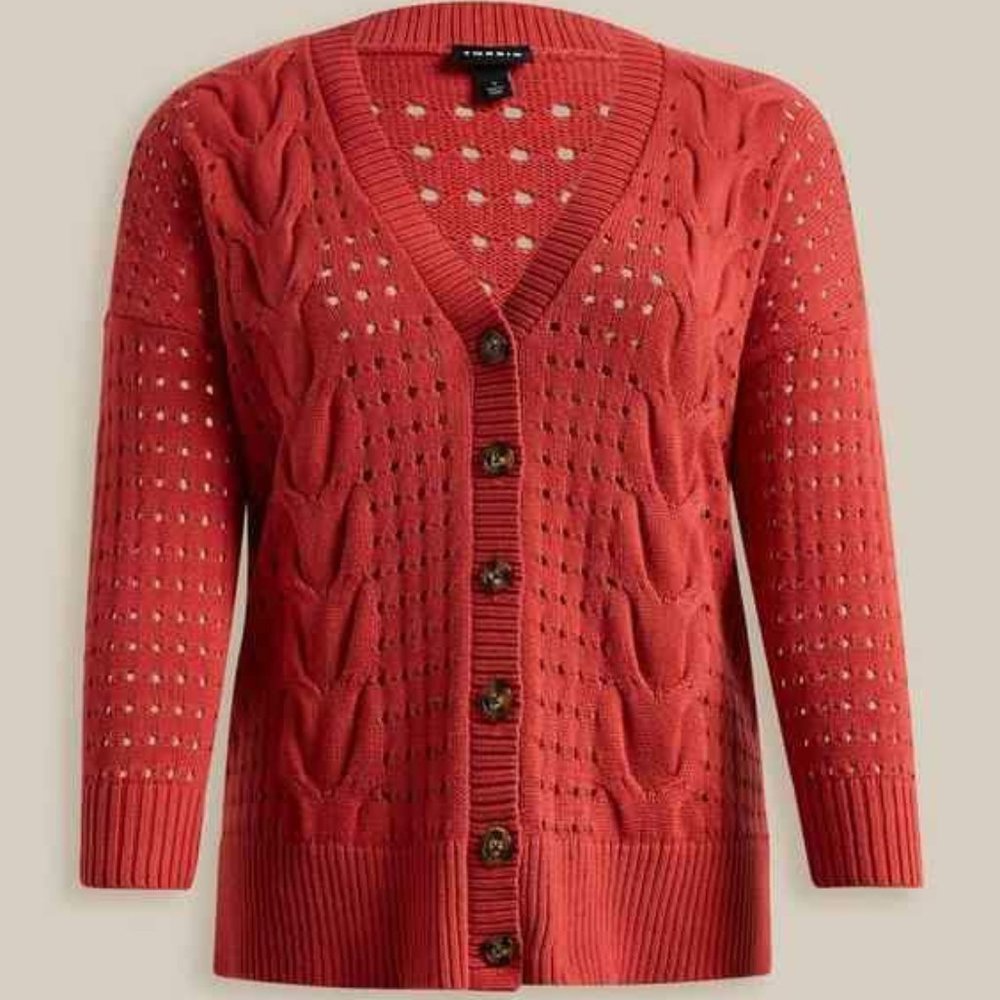 TORRID Cable Boyfriend Cardigan